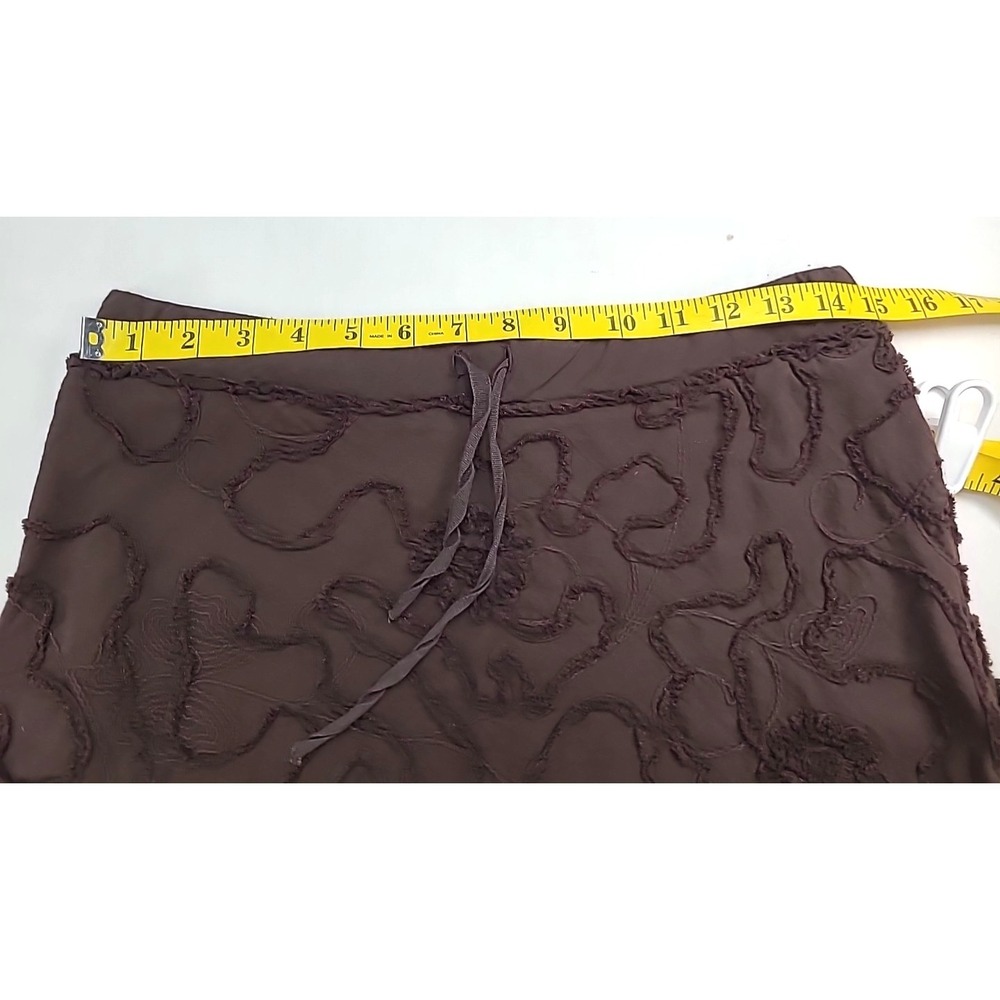 Max Studio Floral Embroidered Skirt Sz Small Drawstring Tie Waist 100% Cotton - Picture 5 of 6